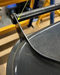 Afvalcontainer Weber dekselscharnier voor 2018