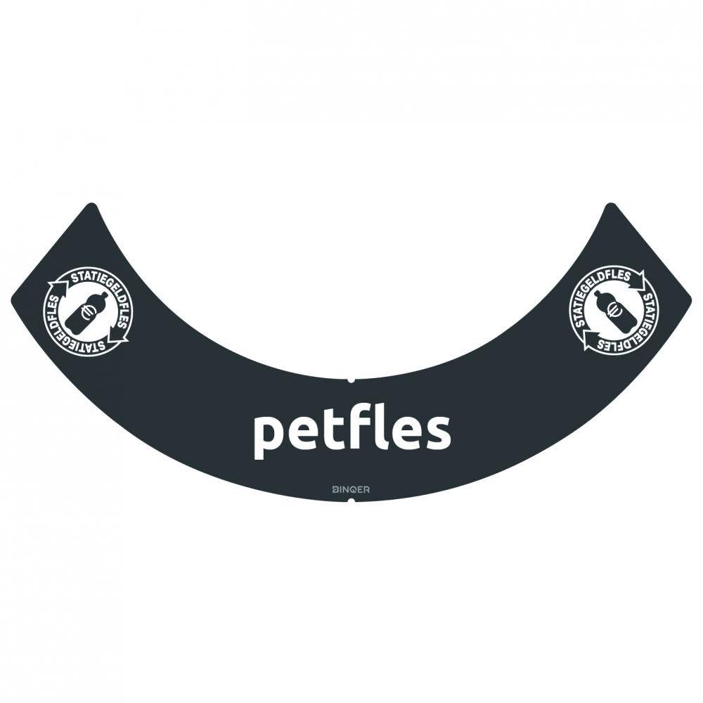 Halfronde sticker petfles