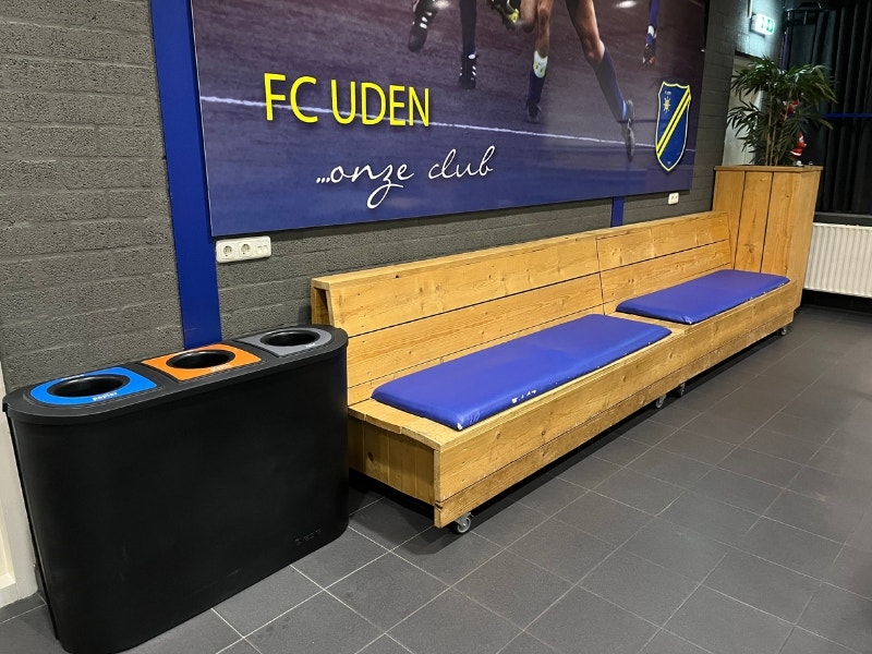 Triomf afvalscheidingsbak met 3 afvalstromen