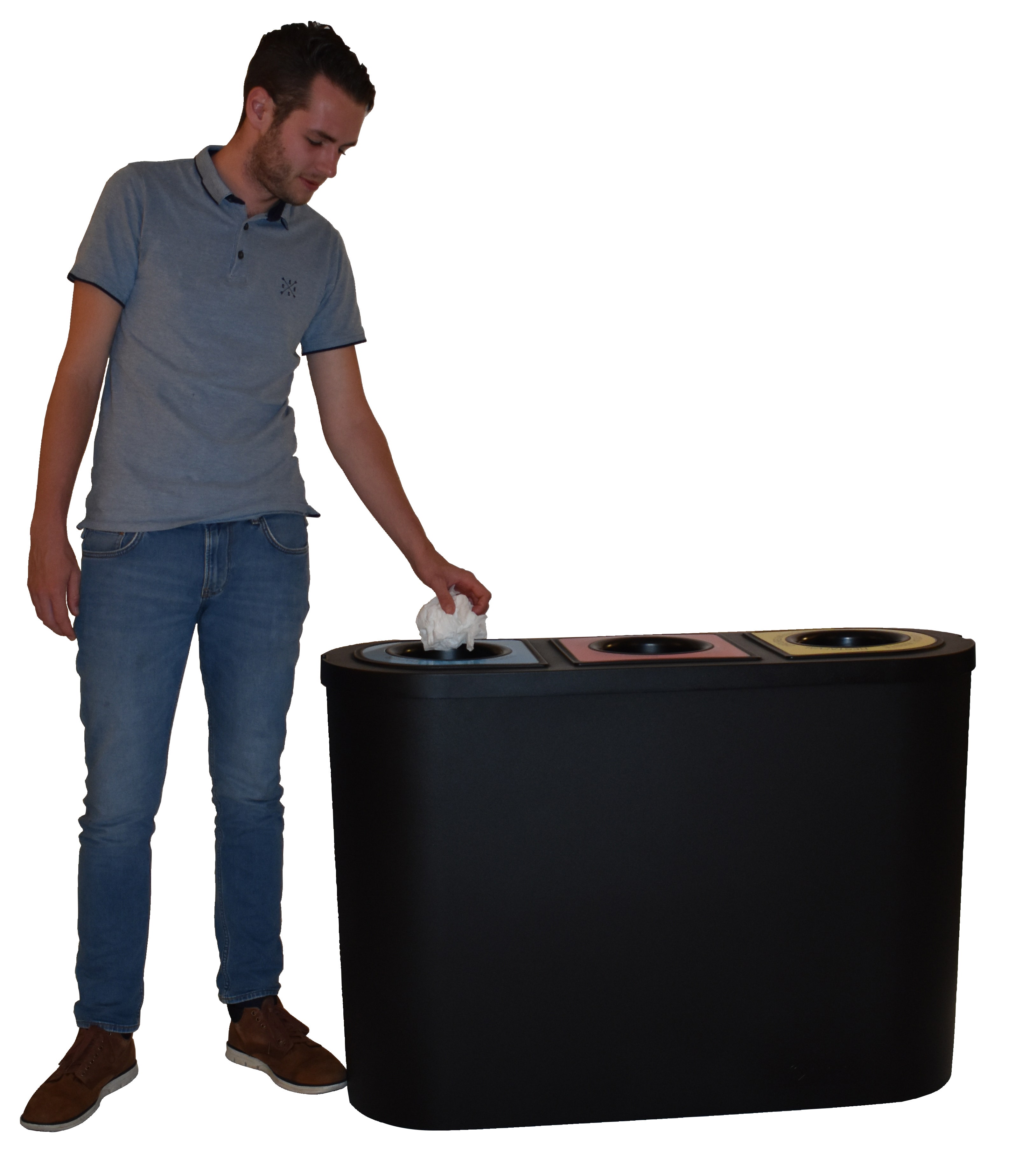 Triomf afvalscheidingsbak met 3 afvalstromen