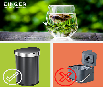 Theezakje hoort bij het restafval