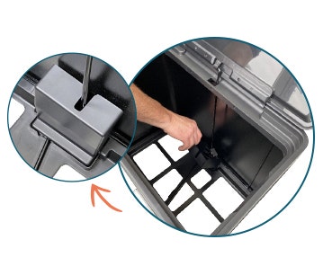 Zwarte kapje onderin EKO EcoCasa loshalen