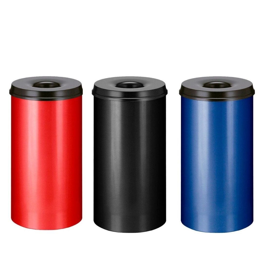 3 vlamdovende papierbakken in verschillende kleuren