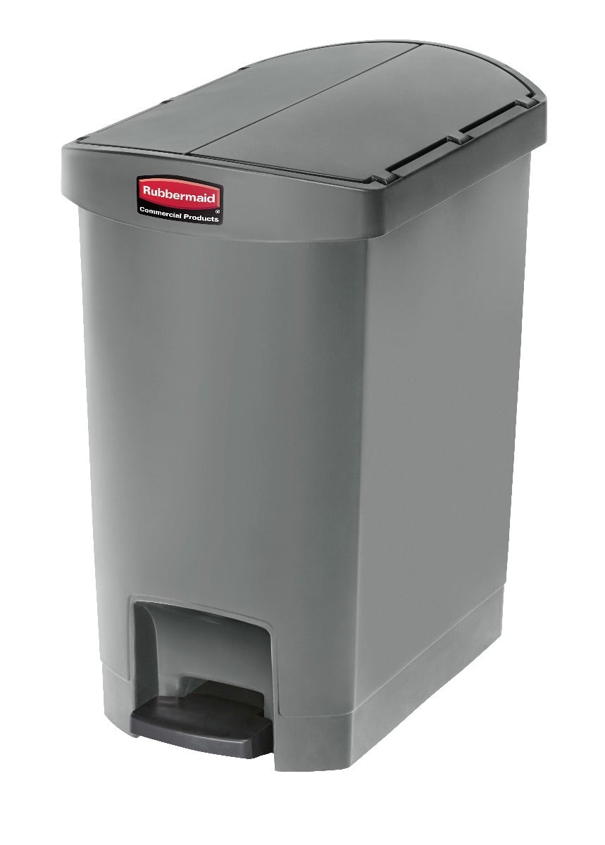 Rubbermaid Slim Jim Step-On End Step kunststof 30 liter grijs