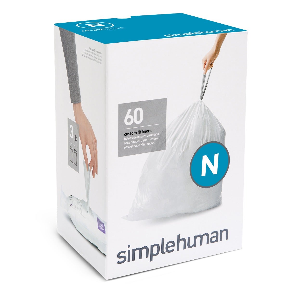 Simplehuman afvalzakken code N 45-50 liter - 60 stuks