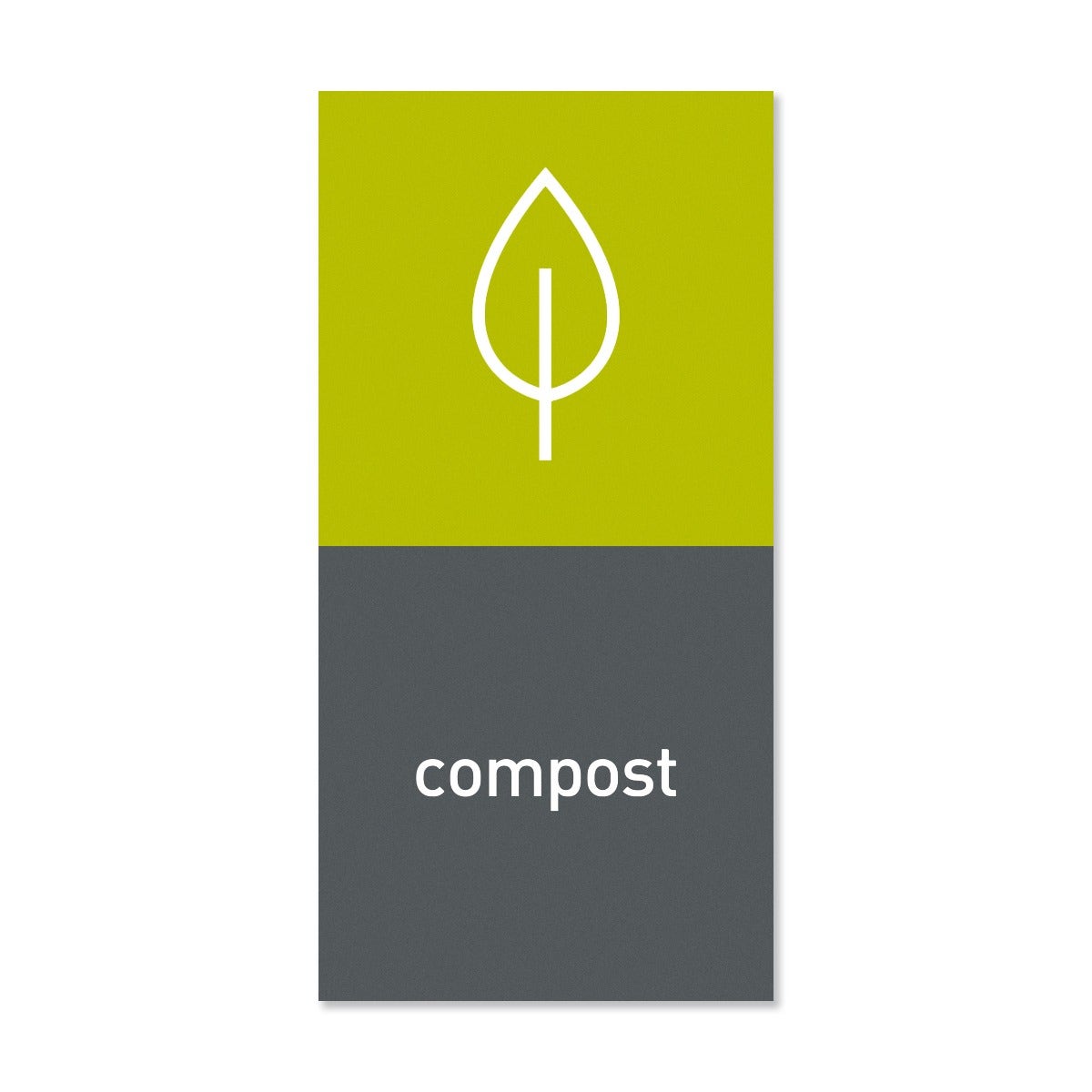 Simplehuman Magneetsticker Compost 100x200 mm - Simplehuman Marker Magnetisch Compost grijs/groen