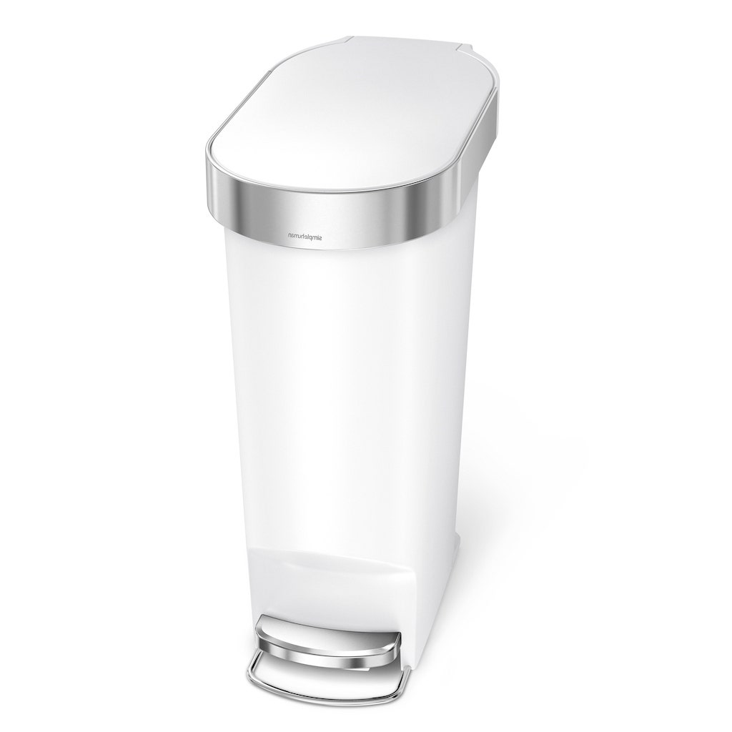 Pedaalemmer Simplehuman Slim Plastic 40 liter wit