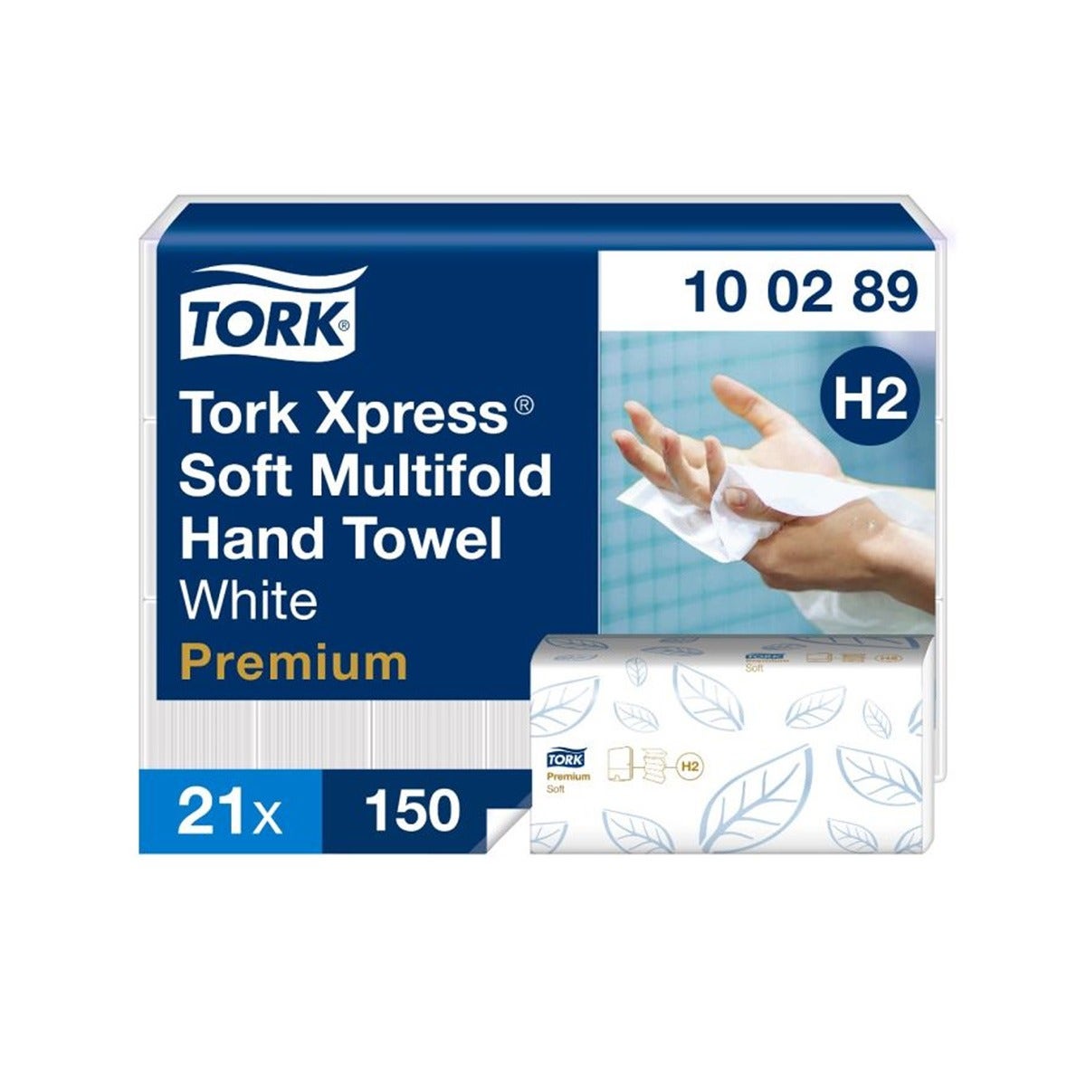 Tork handdoekpapier Premium Soft H2 Z-vouw 2-laags - 21 pakken à 150 vellen