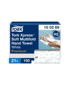Tork handdoekpapier Premium Soft H2 Z-vouw 2-laags - 21 pakken à 150 vellen