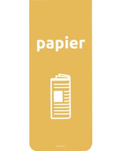 Sticker 121x300 mm papier geel (BE)