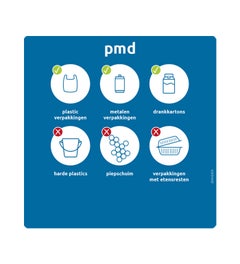 Signingbord M wit 23x23cm pmd blauw (BE)