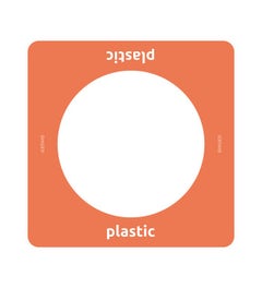 Sticker Triomf plastic oranje