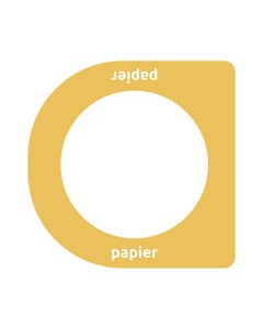 Sticker Triomf papier geel (BE)