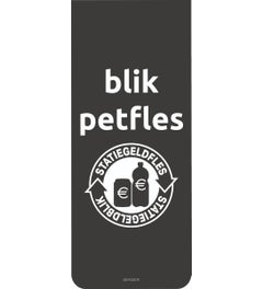 Sticker 121x300 mm statiegeld zwart wit