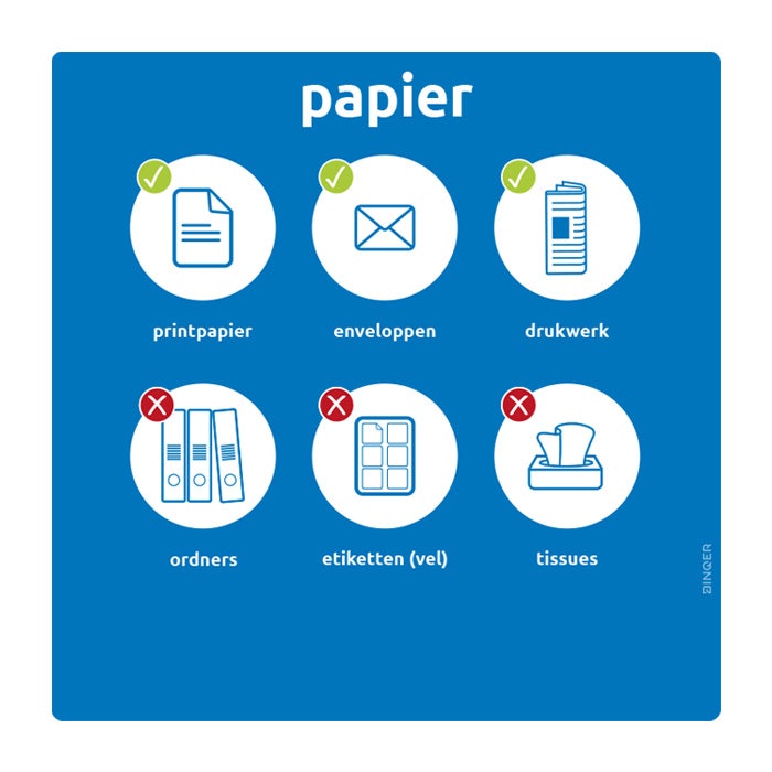 Signingbord L antraciet 29x29cm papier blauw (NL)