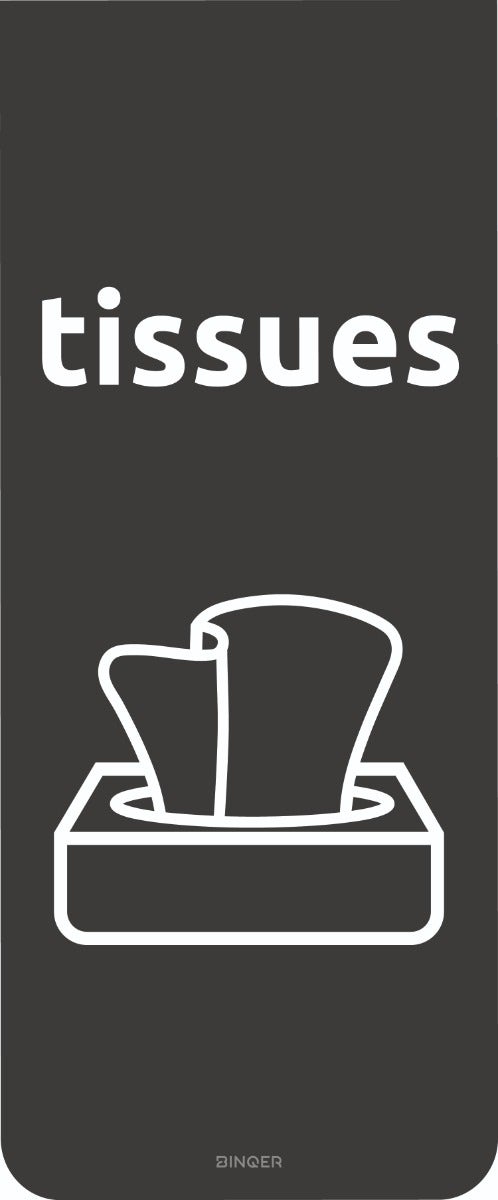 Sticker 121x300 mm tissue zwart wit