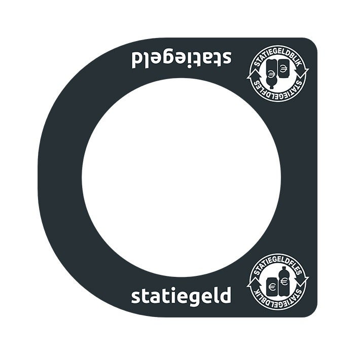 Sticker Triomf statiegeld zwart