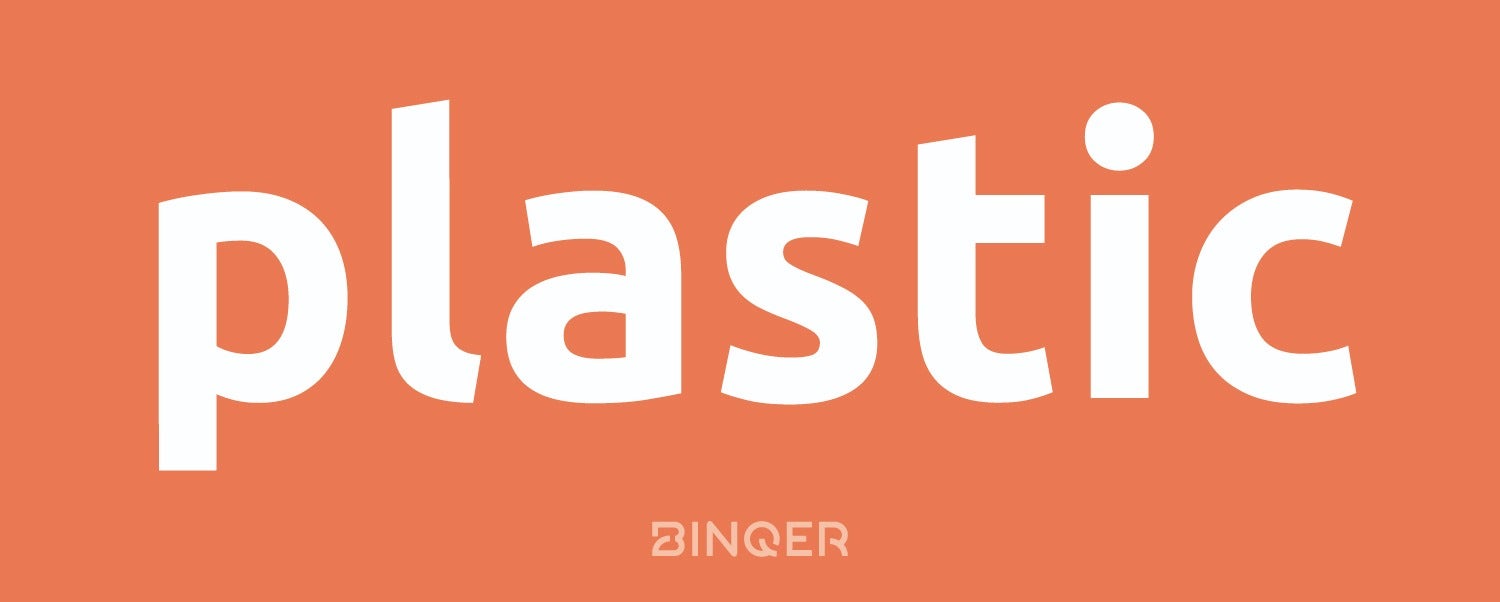 Sticker 121x45mm plastic zak oranje (NL)