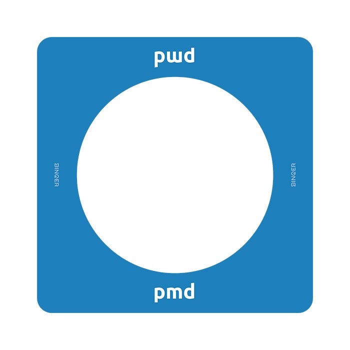 Sticker Triomf PMD blauw (BE)