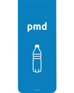 Sticker 121x300 mm PMD blauw (BE)