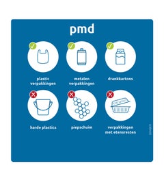 Signingbord L antraciet 29x29cm pmd blauw (BE)