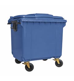 Afvalcontainer 1100 liter gerecycled blauw