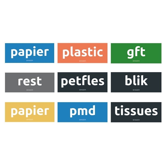 Stickers 121x45mm voor afvalscheiding