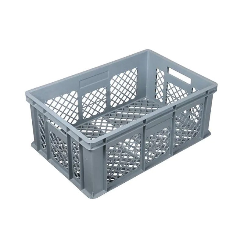 Stapelbak kunststof geperforeerd 600x400x240 mm 47 liter grijs - Euronorm