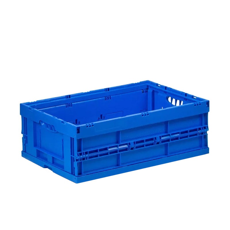Vouwbare bak 600x400x220 mm 44 liter blauw - volledig uitgeklapt