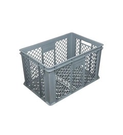 Stapelbak kunststof geperforeerd 60x40x26 cm 52 liter grijs - Euronorm