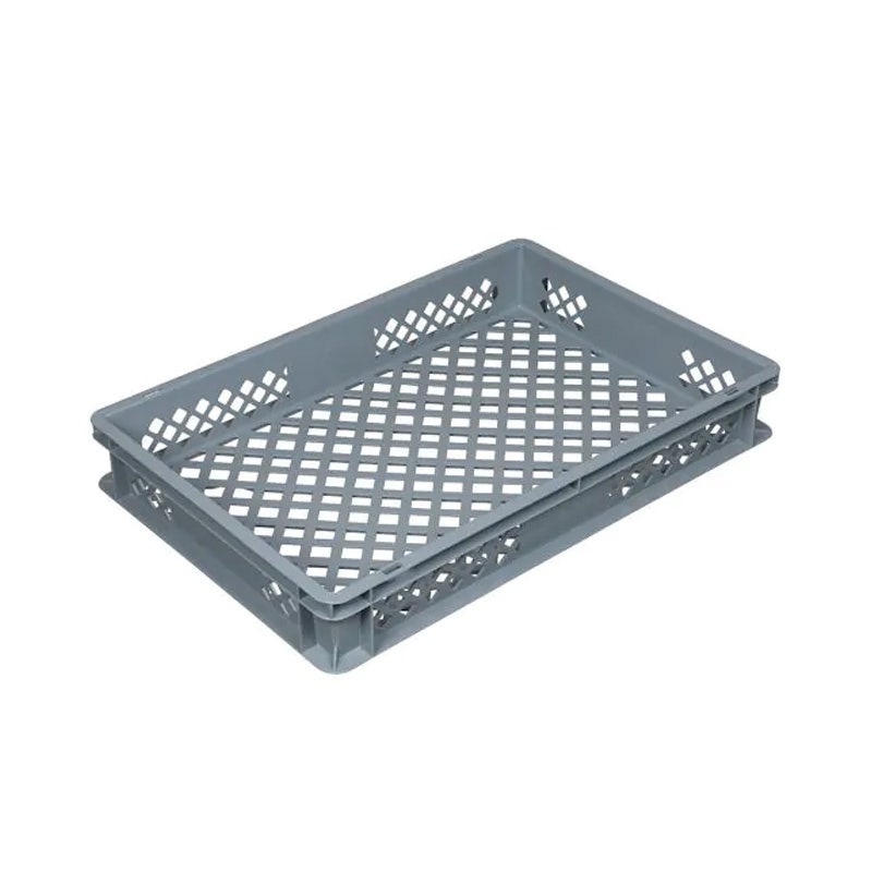 Stapelbak kunststof geperforeerd 600x400x90 mm 18 liter grijs - Euronorm