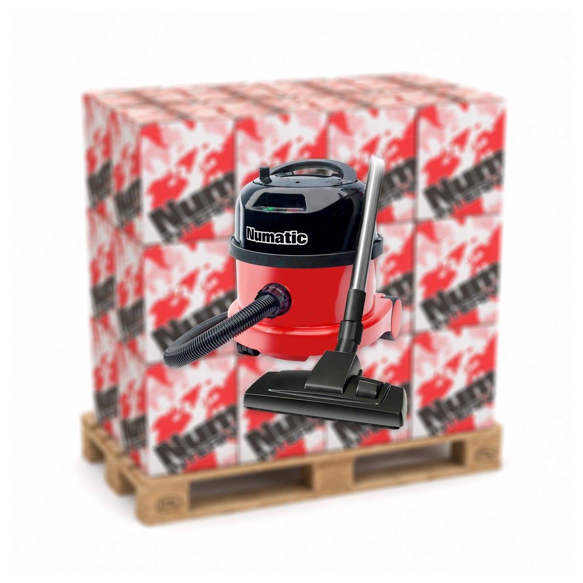 Pallet Numatic stofzuiger PPR240-11 rood met kit AS0 - 24 dozen