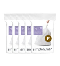 Simplehuman afvalzakken code F wit - 25-30 liter - 100 stuks