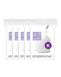 Simplehuman afvalzakken code K - 35-45 liter - Pak 100 stuks