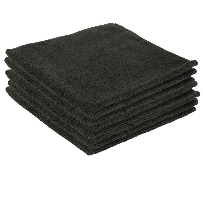 Microvezeldoekjes 40x40cm zwart 350 grams - Pak 5 stuks