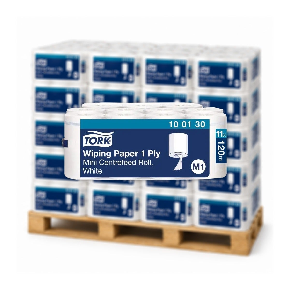 Pallet Tork M1 poetspapier Advanced Wiping 1-laags 120 meter - 32 dozen