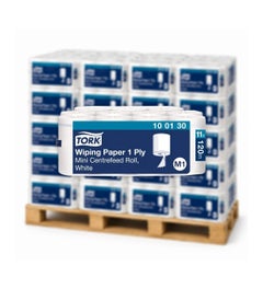 Pallet Tork M1 poetspapier Advanced Wiping 1-laags 120 meter - 32 dozen