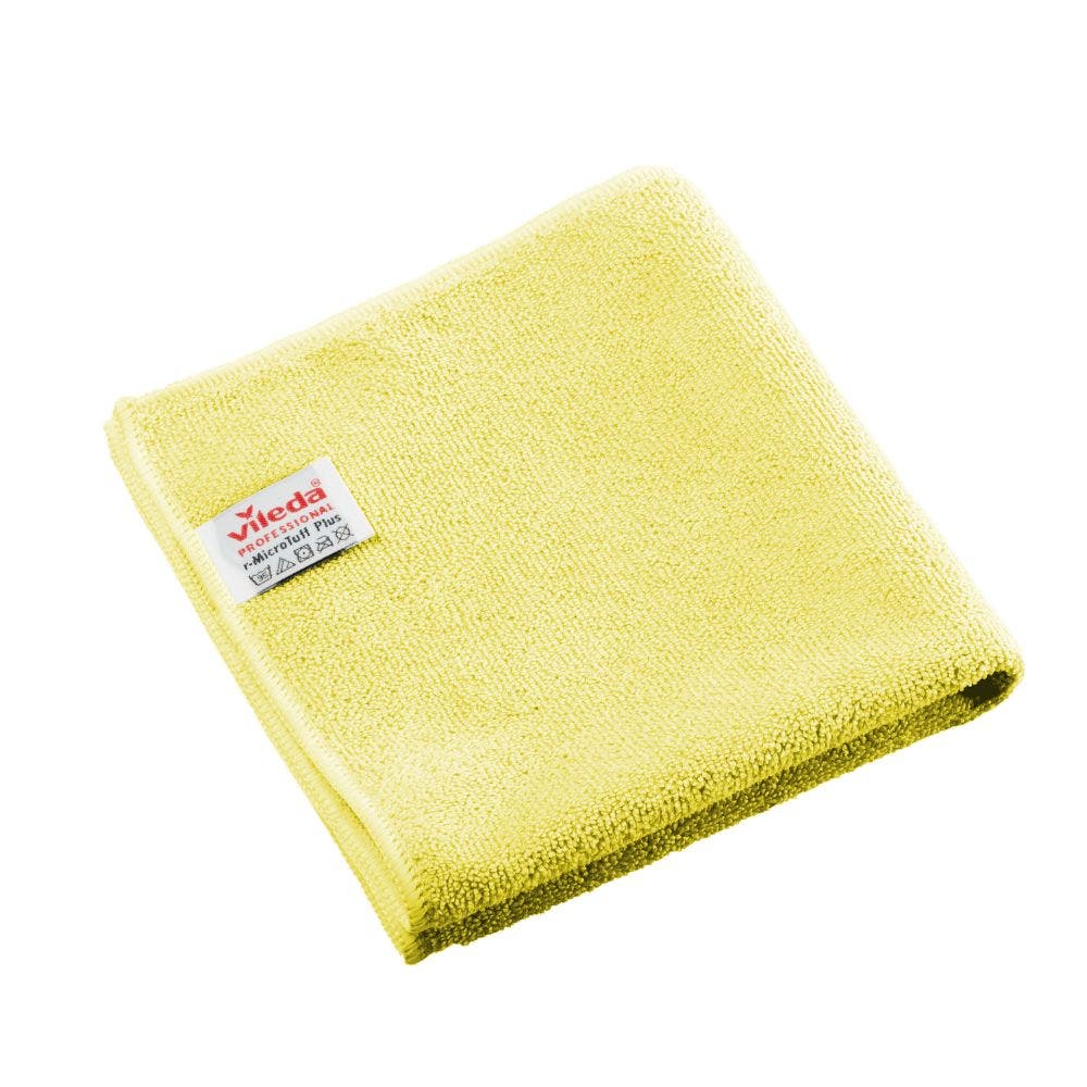 Vileda r-MicroTuff Plus microvezeldoekjes 38x38cm geel - 5 stuks