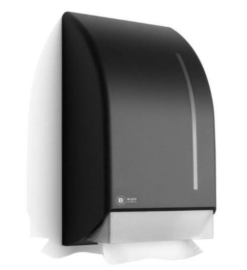 Black Satino handdoekdispenser Z-vouw