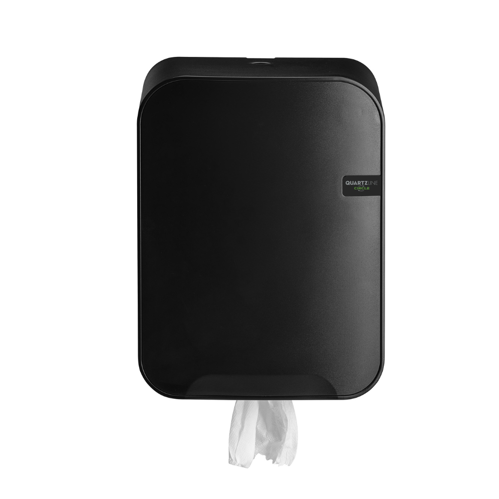 Poetsroldispenser zwart