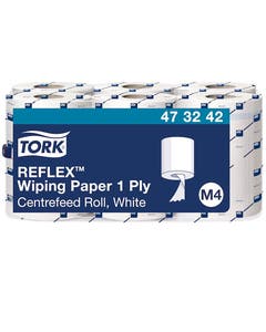 Tork M4 poetspapier Reflex Advanced 1-laags 299,95 meter - Pak 6 rollen - 473242