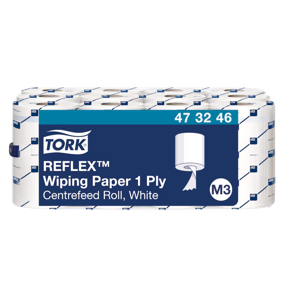Tork M3 Reflex poetspapier mini 1 laags 120 meter - pak 12 rollen - 473246