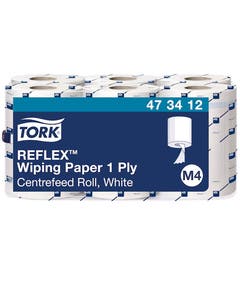 Tork M4 poetspapier ReFlex Premium 1-laags 113,9 meter - Pak 6 rollen - 473412