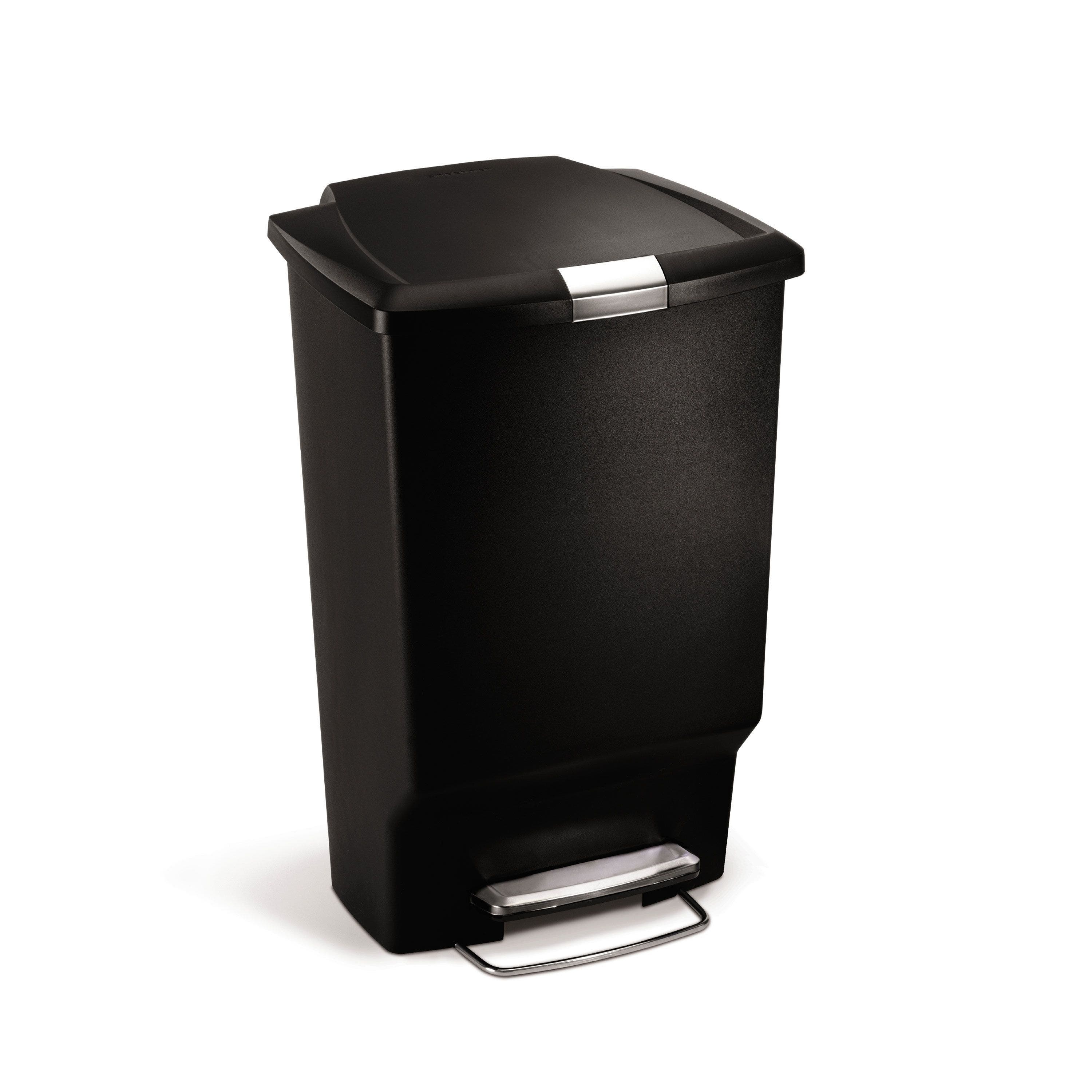 Simplehuman Rectangular Step Can plastic 45 liter zwart