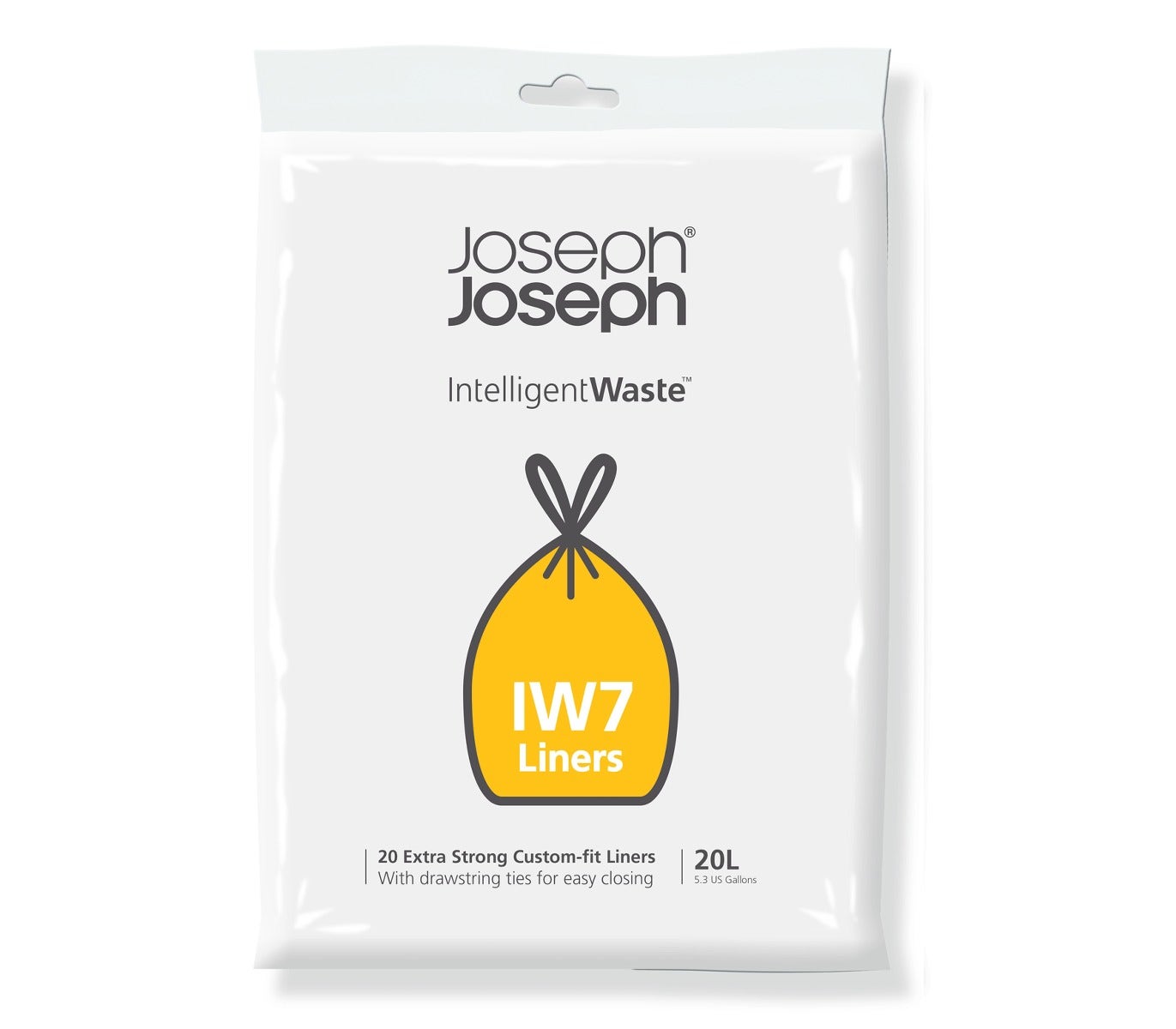 Joseph Joseph IW 7 afvalzakken 20 liter grijs