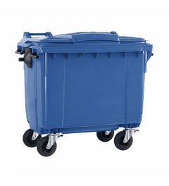 Afvalcontainer 660 liter gerecycled blauw