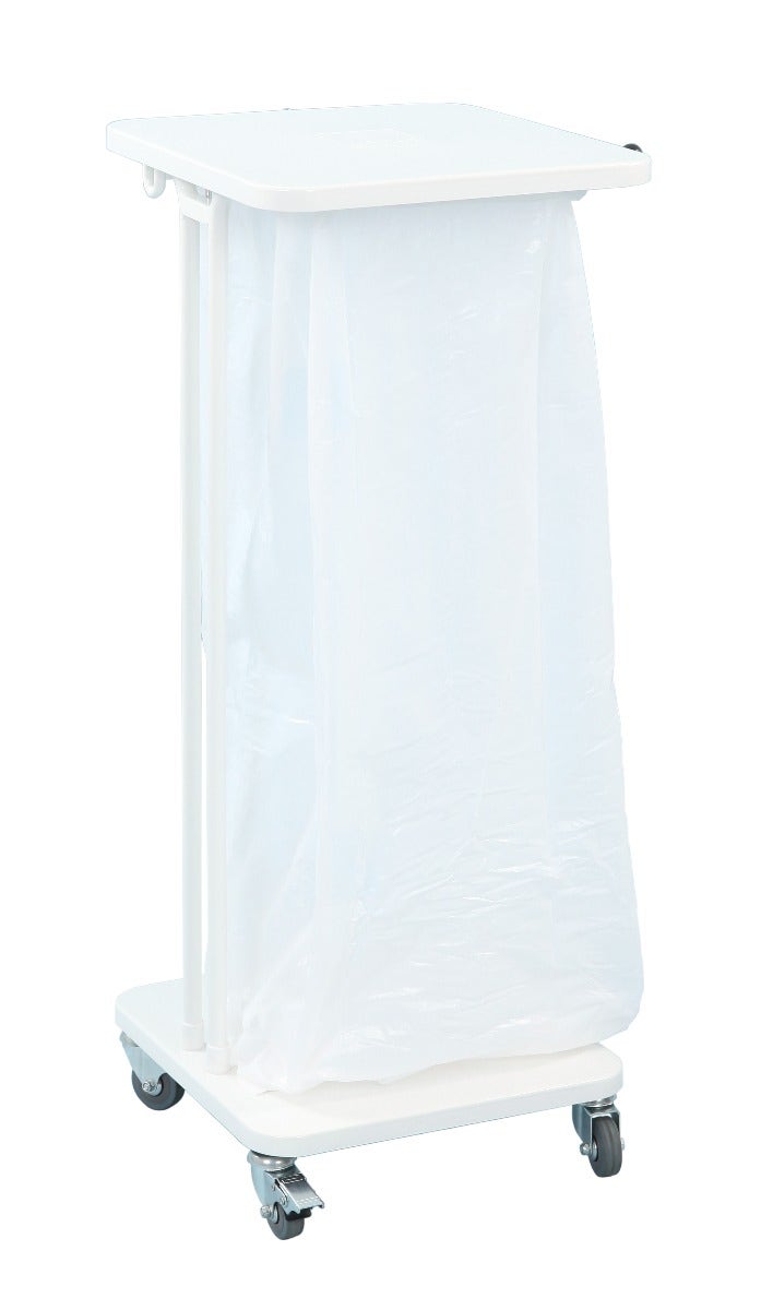 Saekko Boy verrijdbare afvalzakhouder 60 liter wit met deksel