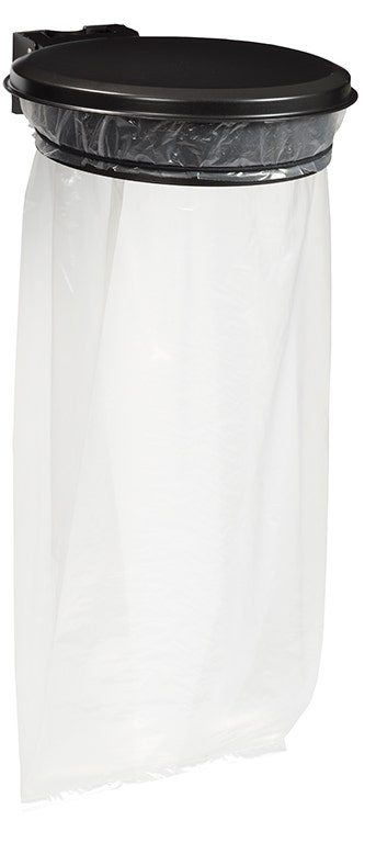 Wandafvalzakhouder 110 liter grijs - met deksel