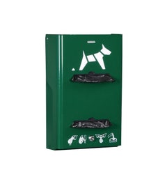 Wanddispenser Hygeca voor hondenpoepzakjes op rol groen (2x 200 zakjes)