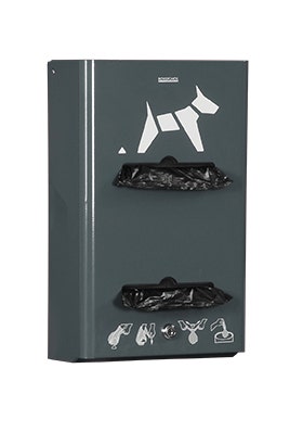 Hondenpoepzakjes dispenser Hygeca - Zakjes op rol - Antraciet